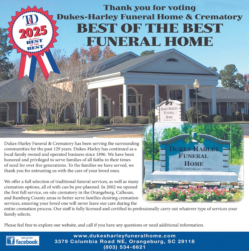 Dukes-Harley Funeral Home and Crematory funeral home in Orangeburg, SC